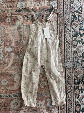 NWT! Jamie Kay Cream Jumpsuit with Dusty Pink Floral Print